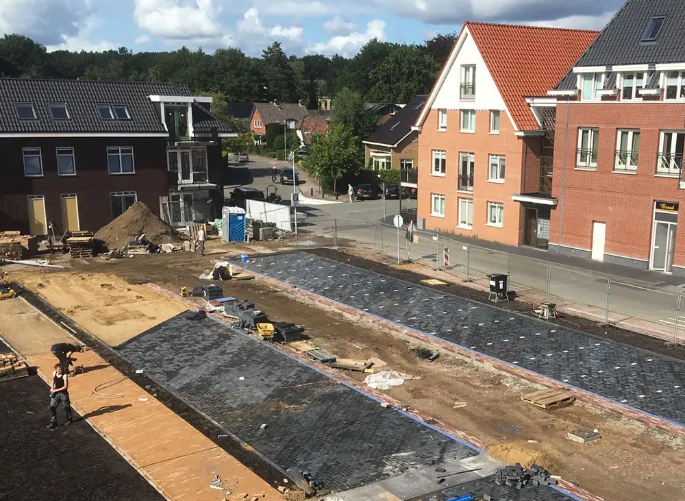 Sierbestrating villawijk